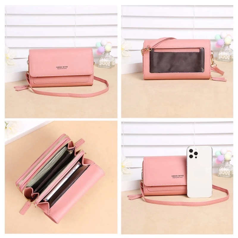 Product image KAHASIL - Tas Selempang Wanita Sling Bag Dompet Hp Kulit PU Leather KHTS02 all variant PINK